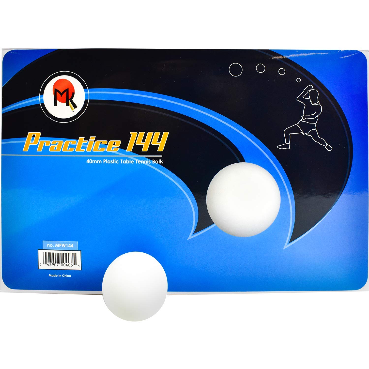 Practice Table Tennis Balls – Box of 144 MK Practice Table Tennis Balls – 40mm Ping Pong Balls – White MK Practice Balls – Affordable – Ideal for Practice