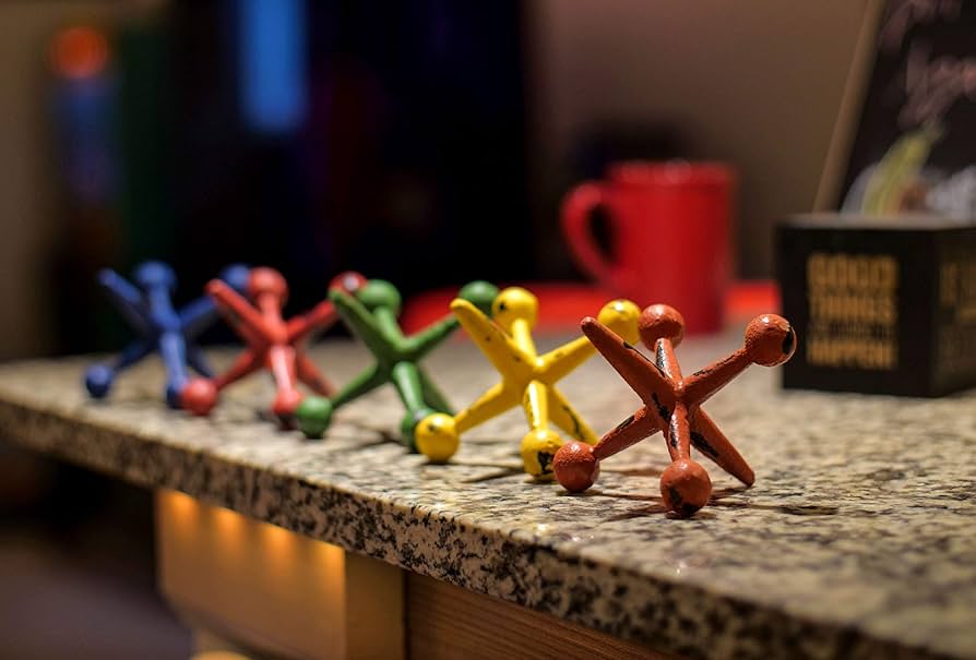 Amazon.co.jp: Zeckos 5個セット カラフルな鋳鉄製 装飾玩具ジャック