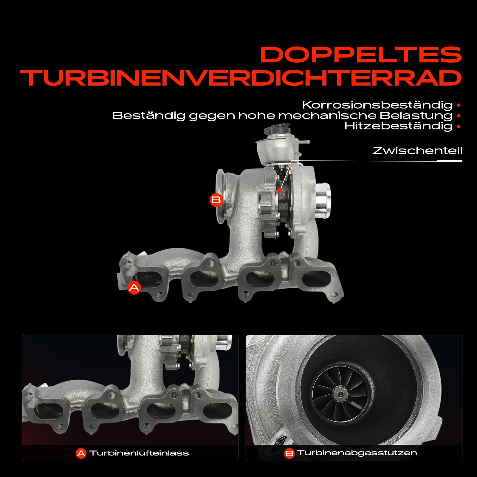 Frankberg Turbocompresor escape turbocompresor 04L253016SV 04L253016S