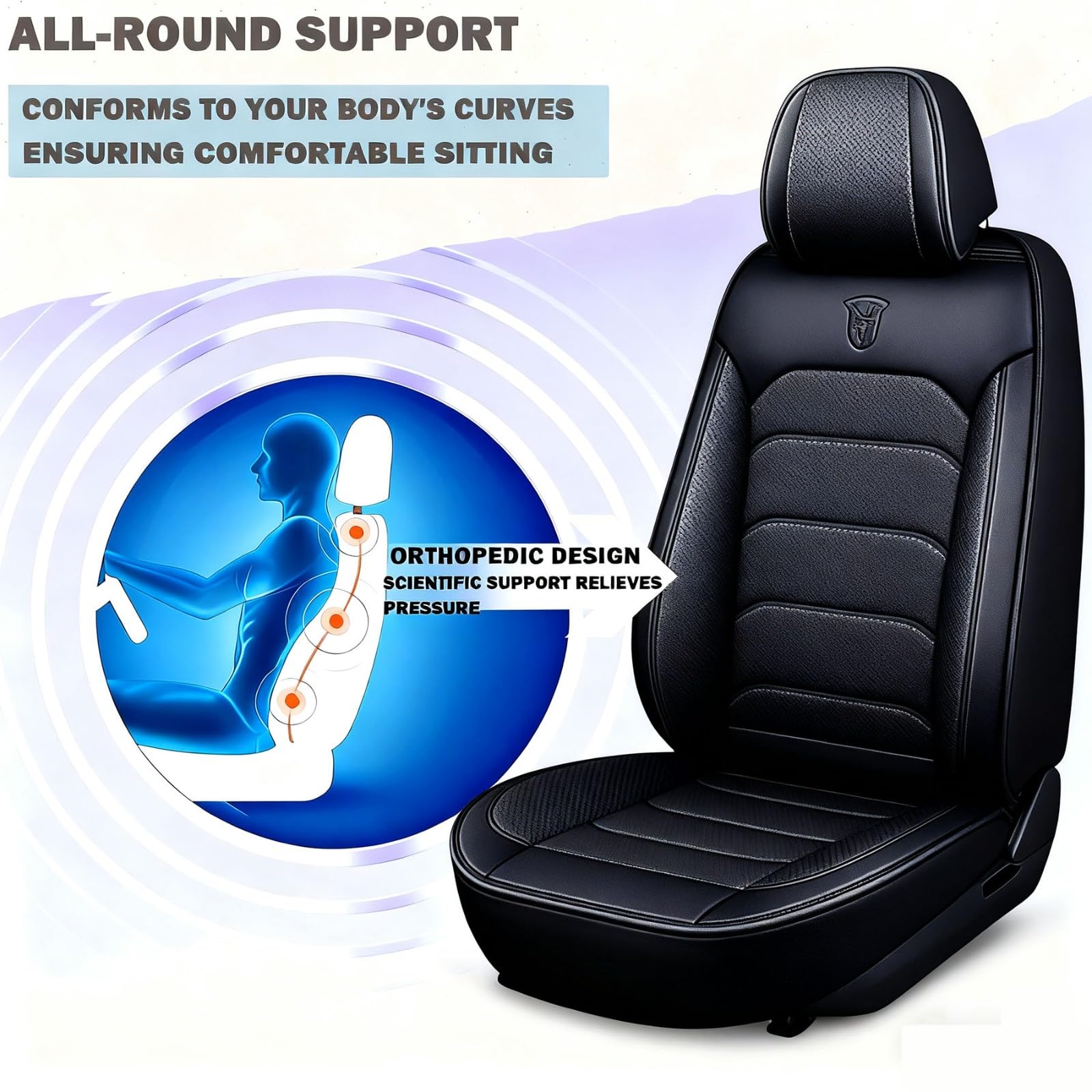 Coprisedili Auto per Hyundai Tucson(2020-2024),Coprisedili Impermeabili e Antiscivolo Fodere Anteriori E Posteriori Protezioni Traspirante Accessori Interno Nero