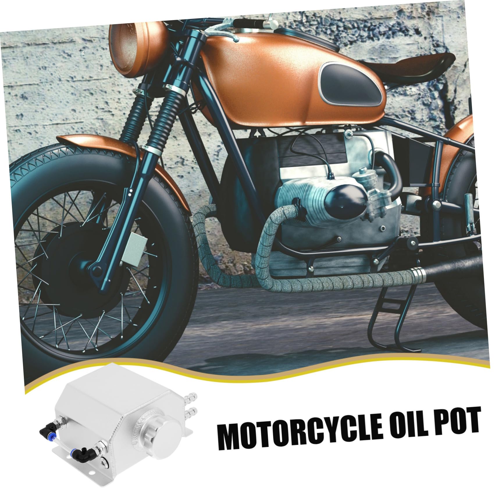 Mikinona Bidone Olio 1l in Metallo Quadrato per Auto Funzione Antisbordatura Colore Casuale