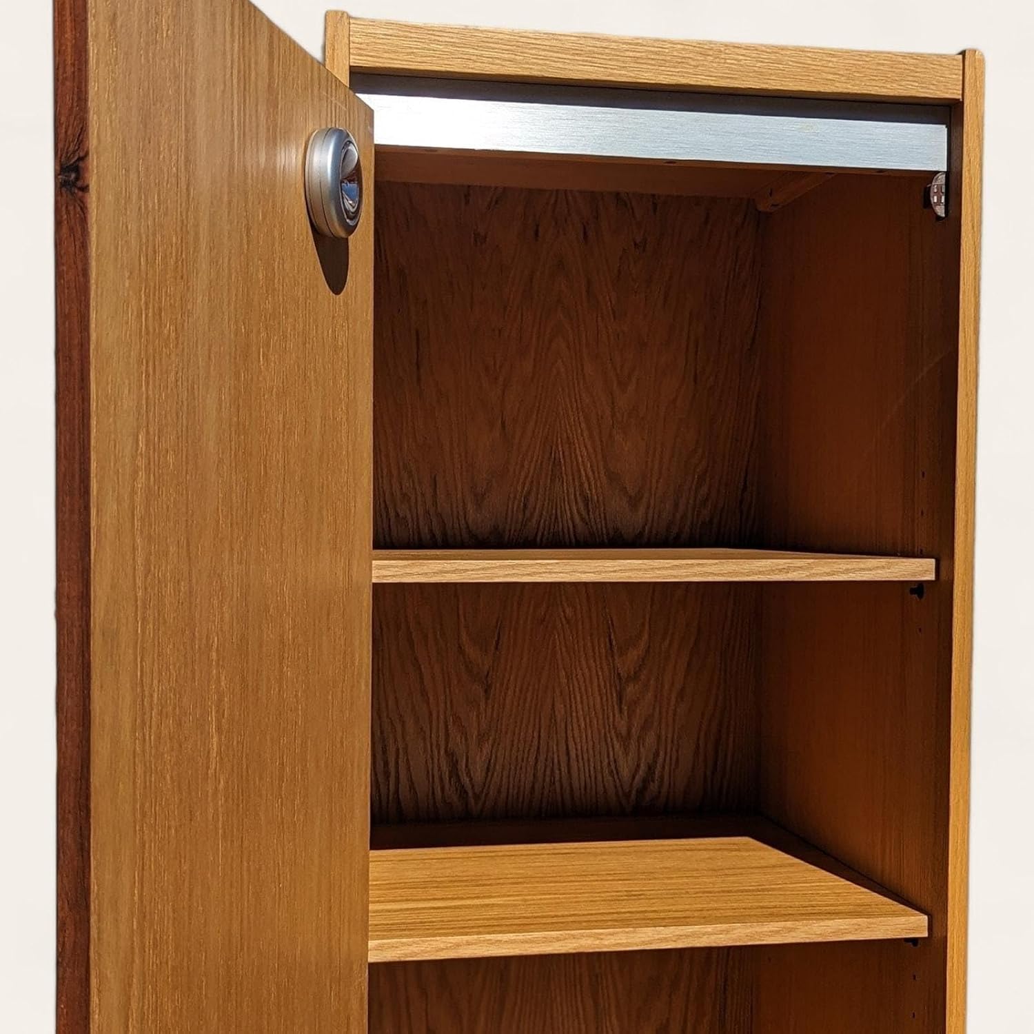 Mid Century Storage Cabinets, Bookcase for Home Office, Easy Assembly(BROWN)