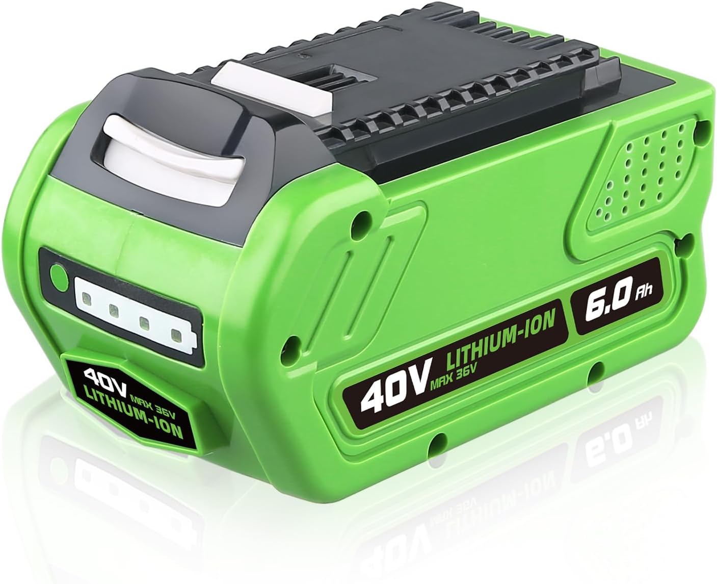 6.0Ah 29462 29472 Lithium 40V Battery Replacement Compatible with GREENWORKS 40Volt 40V 29472 29462 2901319 24282 24252 21332 25322 20672 20312 21362 26272 G-Max Cordless Power Tools