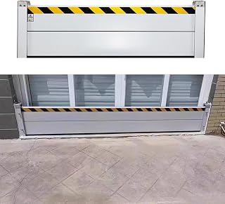 Sealed Garage Flood Protection Barrier, Flood Barriers Reusable for Basement/Warehouse, Customizable Aluminum Temporary Dams for Flood Prevention(235x40cm/7.7x1.3ft)