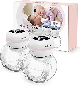 Breast Pump Hands Free, Double Wearable Breast Pump with 3 Modes & 12 Levels, Smart Touchscreen, Low Noise Portable Wireless Electric Breast Pump with Flange Inserts (Pack of 2, Pink)
