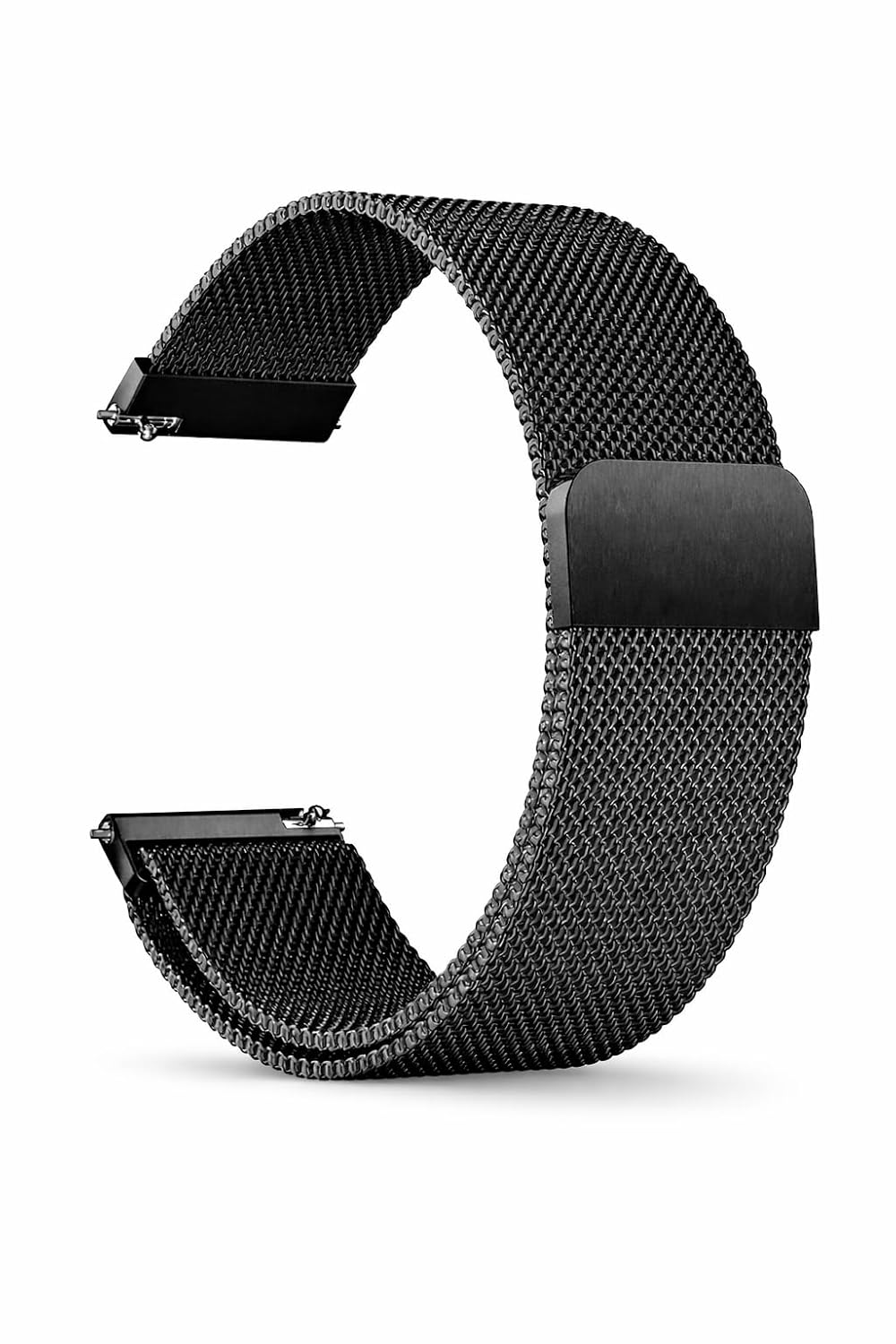Stainless Steel Milanese Mesh Watch Strap, 22mm, Black, Magnetic Lock, Adjustable, compatible with Smartwatches - Review, Price and Buying Guide