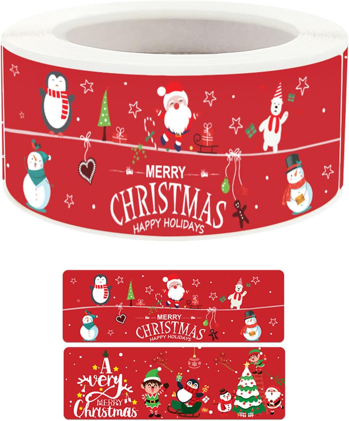 Sealing Sticker Rentangular Amazon.com: 120Pcs/Roll Christmas Sealing Stickers Rectangle Stickers ...