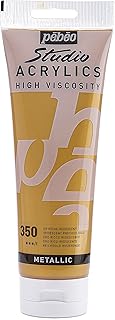 Studio Acrylics High Viscosity, Fine Acrylic, 250 ml - Iridescent Rich Gold, 8.45 Fl Oz (Pack of 1), (169-350)