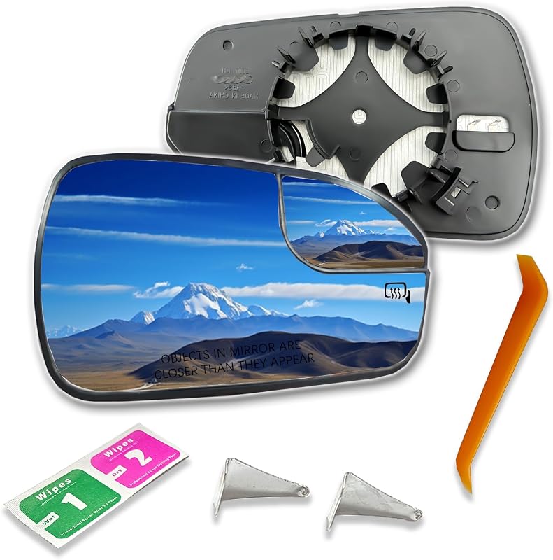 Vidro do Retrovisor Direito com Aquecimento Convexo para Ford Fusion 2013 a 2020 – 1 unidade