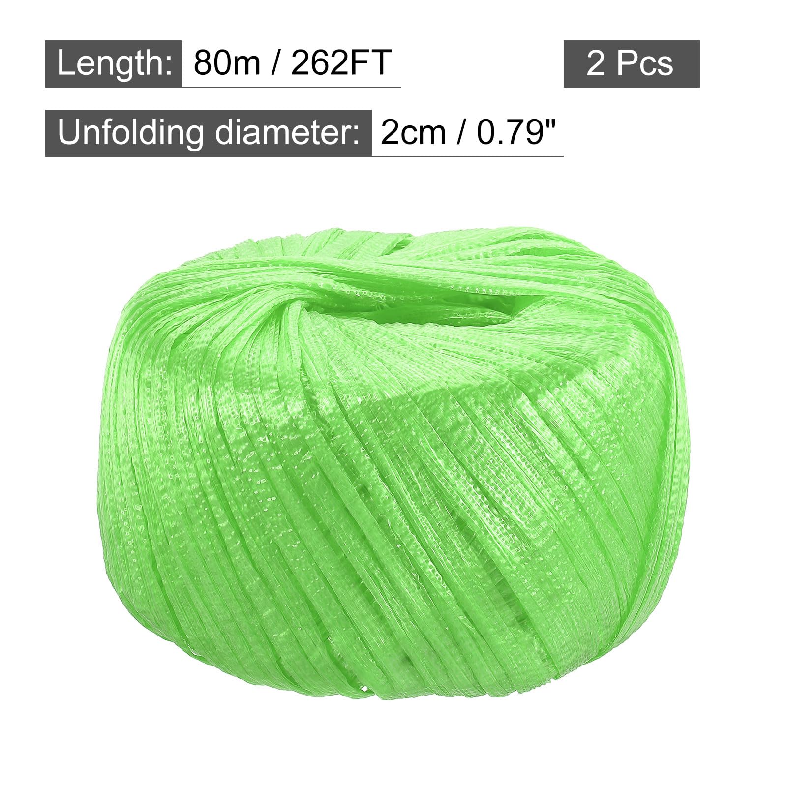 sourcing map Corda in nylon in poliestere per uso domestico in confezione da 3 pezzi per lavori di giardinaggio, lunghezza totale 450 m, colore bianco