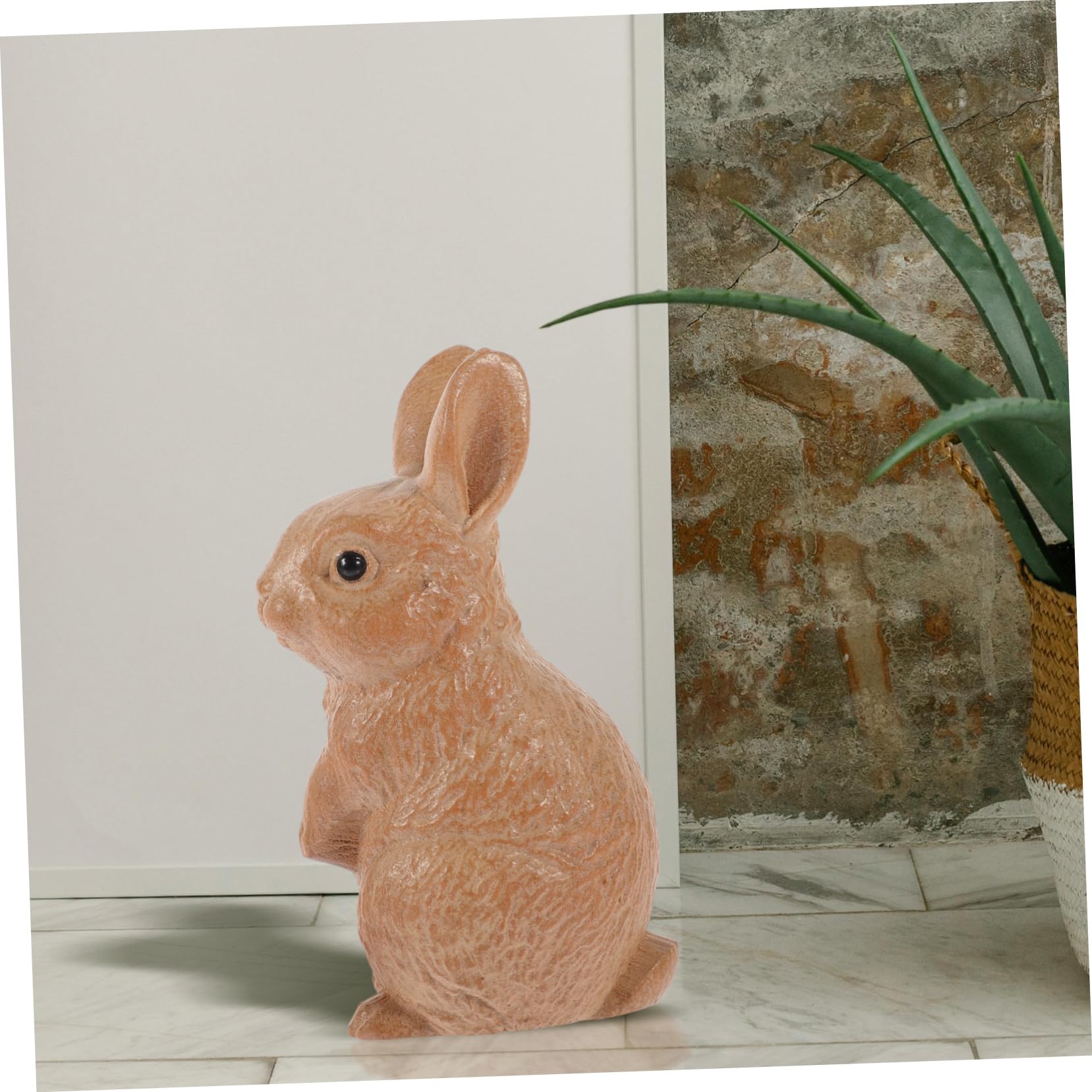 Alipis 3pezzi Decorazione Legno Forma Di Coniglio Statuetta Artigianale Per Pasqua Ornamentazione Per Casa e Giardino Per Amanti Degli Animali