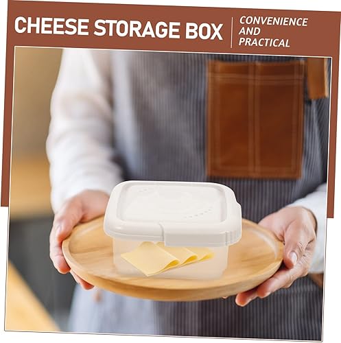 Miniatura 4 de UPKOCH Caja de almacenamiento multifuncional para rebanadas de queso, contenedor de queso en rodajas, contenedor de almacenamiento de queso para