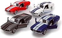 Vista 6 de KiNSMART - Ford Shelby Mustang GT500 1967 1:38 escala modelo de juguete de metal fundido a presión de 12.7 cm Coche muscular (Azul)