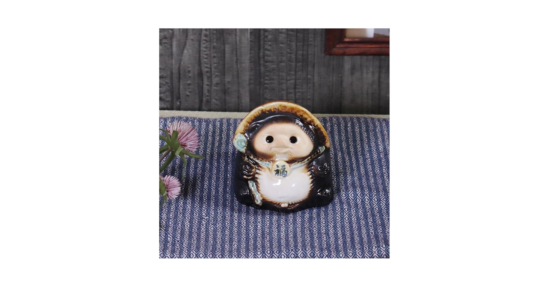 Amazon.co.jp: しがらき焼き たぬき 置物 陶器 小さい オス