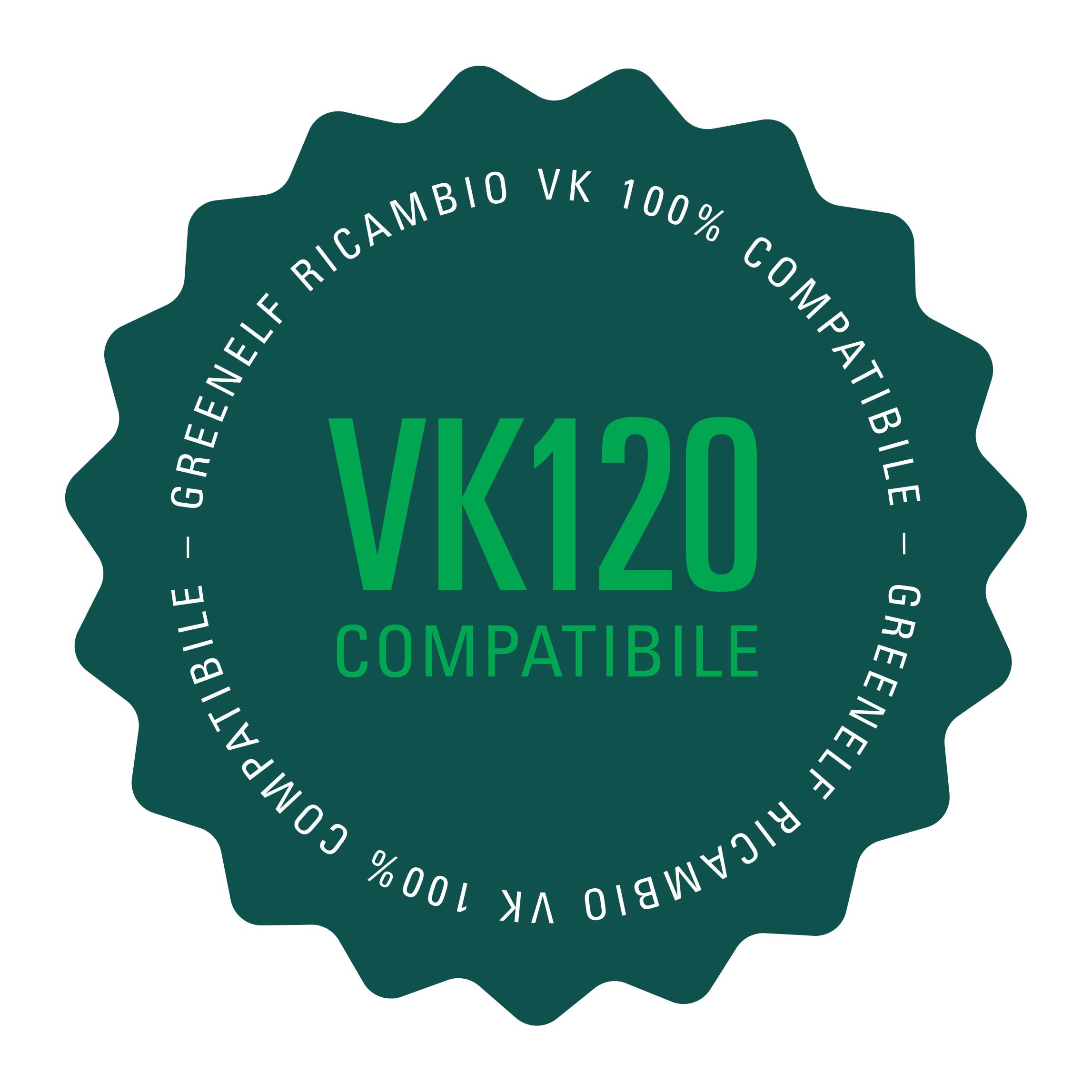 Ricambio Unità Filtro per Folletto VK 120, Sacco Folletto VK120 in Tessuto per Vecchio Modello | 100% Compatibile, Completo con Ghiera, Resistente e Facile da Montare