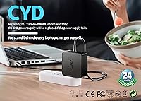Vista 7 de CYD Cable de alimentación para laptop de 45 W, 19.5 V, 2.31 A, compatible con cargador de laptop Dell Inspiron 13 5368 5378 7352 7353 7359 7368 7378