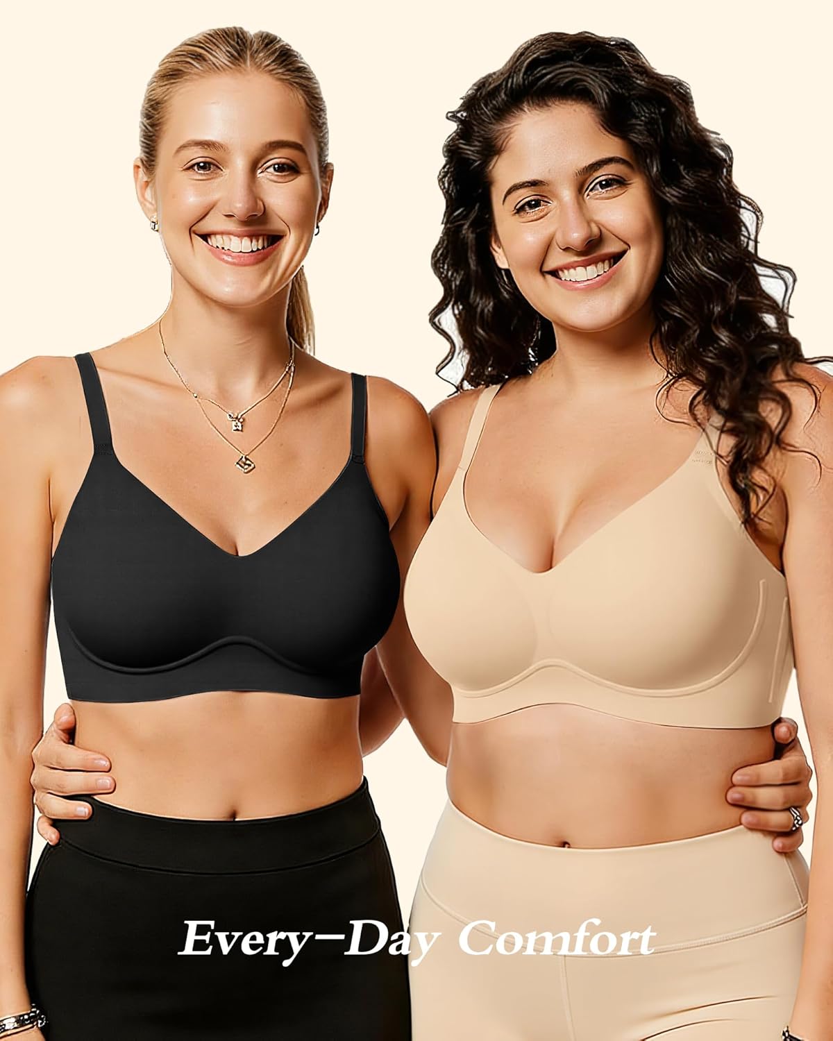 Women Wireless Jelly Bras Seamless Comfort Push Up No Underwire Support Bralette Full Coverage Everyday Bra - Image 2