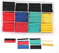Kit Tubo Termo Retrátil 530 Peças | Polietileno Colorido para Isolamento e Reparos Elétricos | 2mm a 10mm