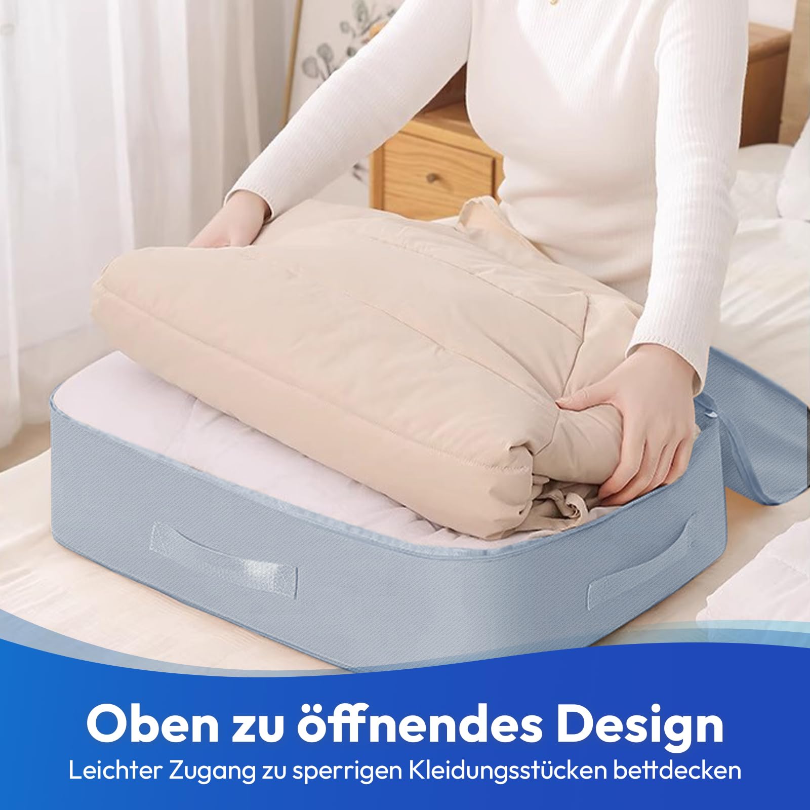 Borsa Sottovuoto A Compressione Automatica Per Abbigliamento E Trapunte - Organizzatore Salvaspazio Ispessito Rosa-Viola (Medio) - 4