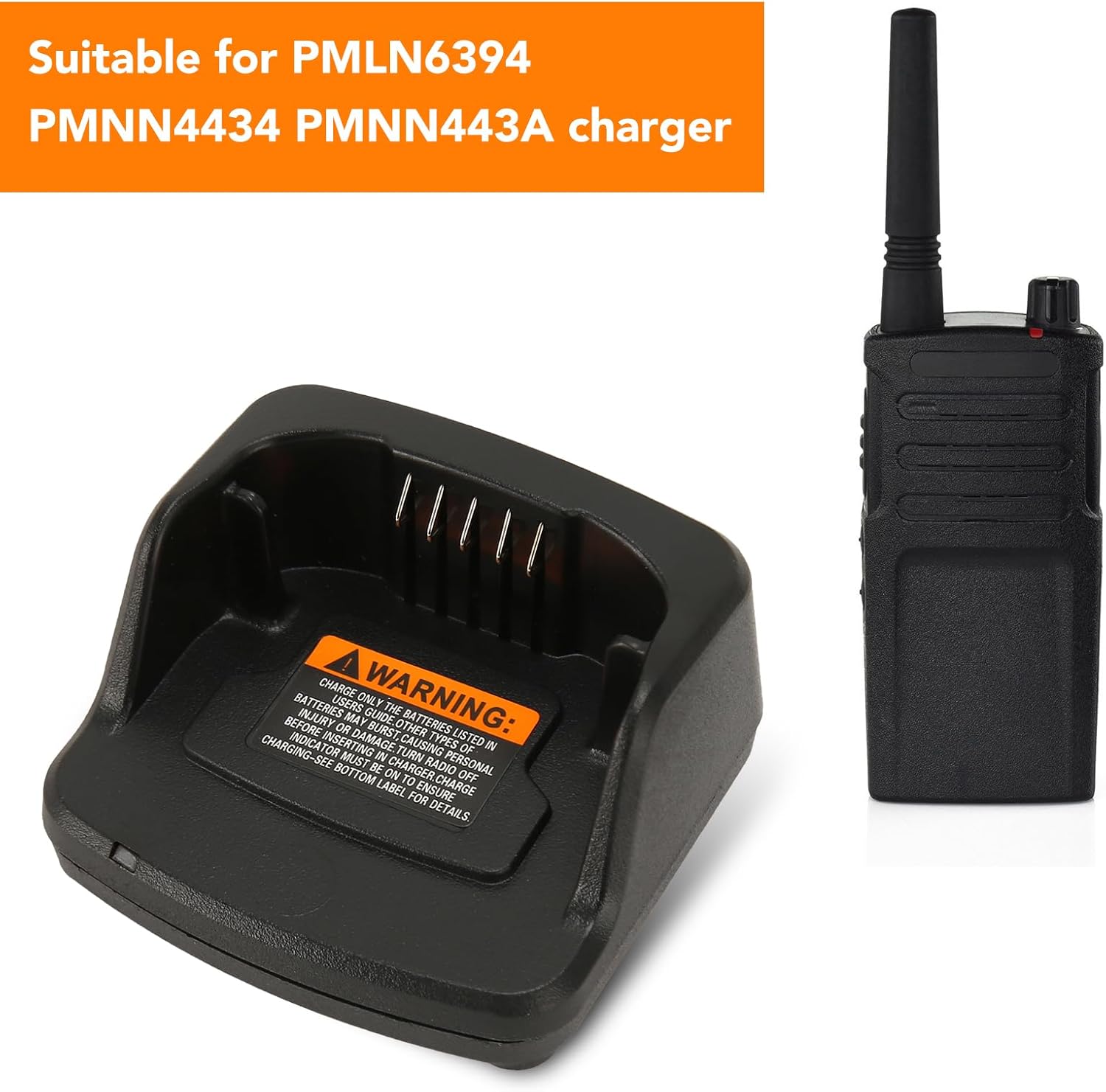 Two Way Radio Charging Base with Indicator, US Plug 100-240V, for RMU2040 RMU2080 RMU2080D Radios and PMLN6394 Charger