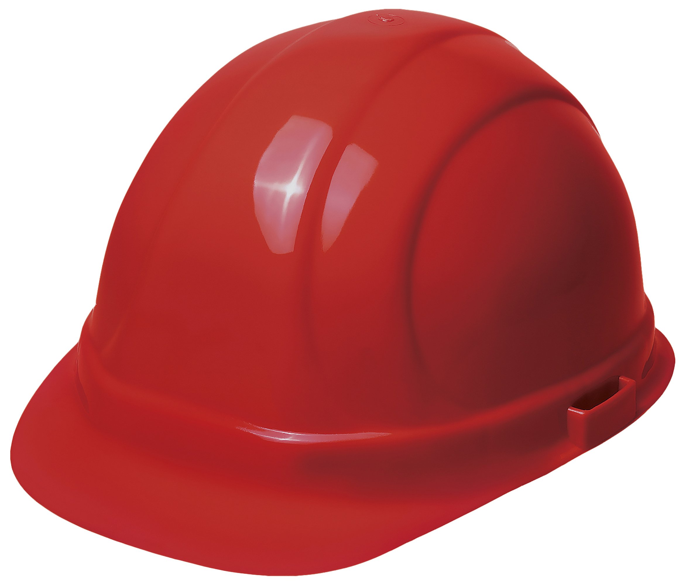 ERB Hard Hat, Front Brim, Red, 6-pt.Slide-Lock, Medium (19134)