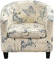 Vista 19 de CRFATOP Fundas para silla de club de 2 piezas, fundas para sillón de bañera, fundas de sillón con estampado suave y redondo para silla de sofá