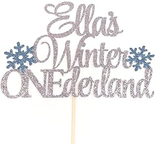 Atelier Elegance Any Name, Winter Onederland Cake Topper, 1st Birthday Topper, Snowflake Cake Topper