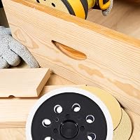 HOTCKB Tépőzáras Csiszolótányér 125mm 8 Lyukú - Bosch PEX 300/400 AE Excentercsiszolóhoz Kompatibilis Csiszolókorong Alátét 7