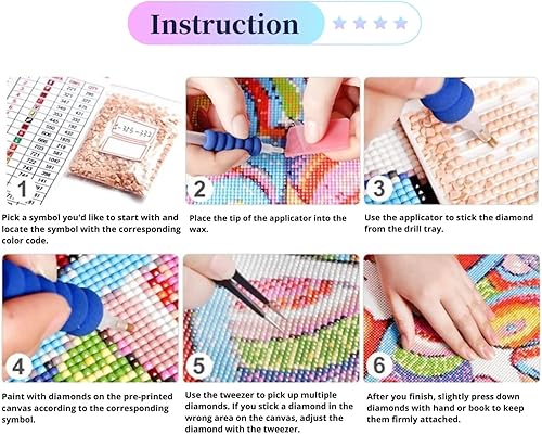 Miniatura 7 de Puraikcmi Kits de pintura de diamantes 5D para bricolaje, ciervos, 16 x 20 pulgadas, taladro completo, diamantes redondos, bordados de diamantes de