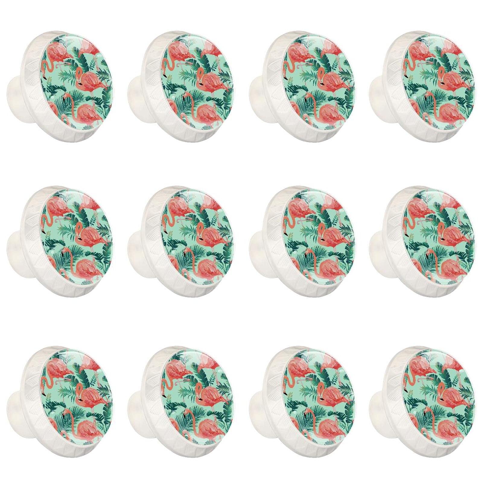 Boutons d'armoires de cuisine ronds et poignée de commode exotique 12pcs