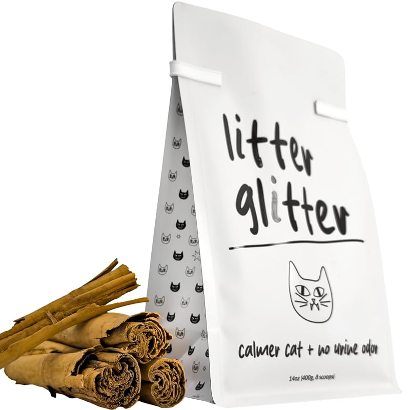 Desodorizador em pó para areia de gatos com casca de canela Litter Glitter, 1 unidade