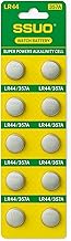 Lr44 Alkline Coin Battery (Lr44, A76, Px76A, V136A, Ag13, L1154.) 1, 5V, Pack of 10 (76A / A76 / V13Ga) Suitable for Use in Toys, Calculators and Measurement Devices Pack of 10 SSUO
