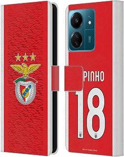 Head Case Designs Officially Licensed S.L. Benfica Rodrigo Pinho 2021/22 Players Home Kit Leather Book Wallet Case Cover Compatible with Xiaomi Redmi 13C 4G