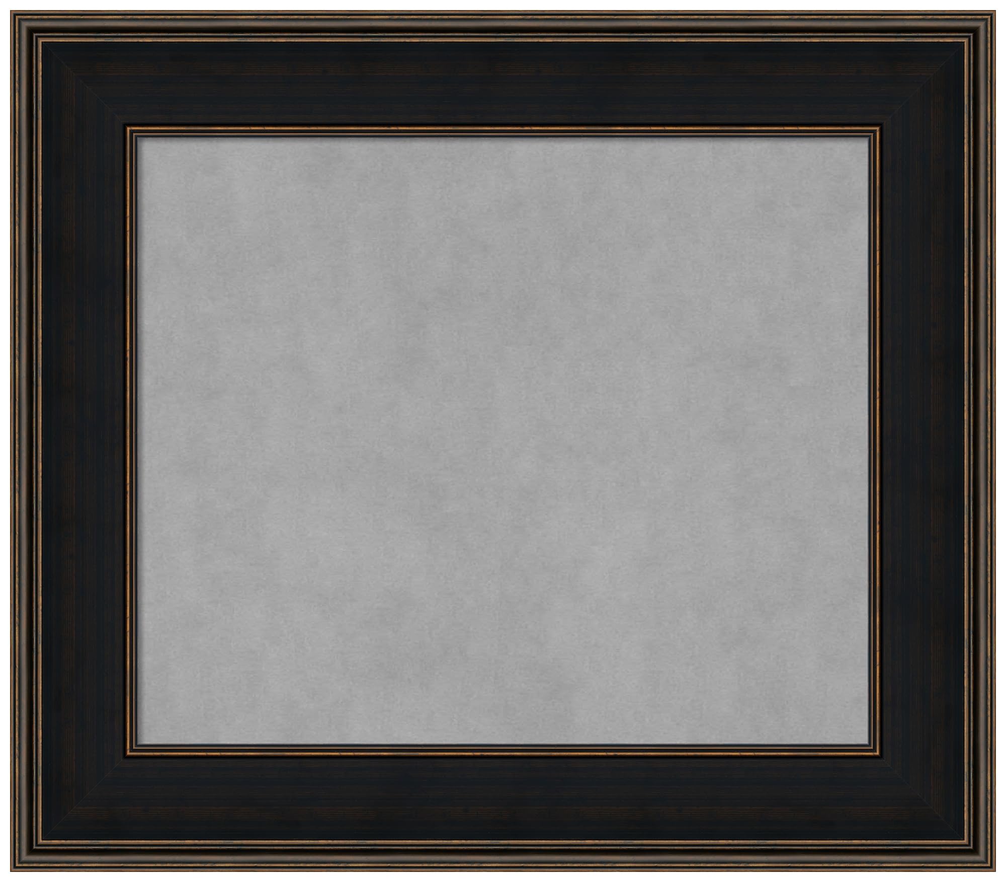 Amanti Art Brown Framed Magnetic Board 28x32 Medium Vision Board for use with Magnets, 100% Metal Sheet to Display Items as Office Decor or for Home Organization in mudroom, Kitchen or Kids Room