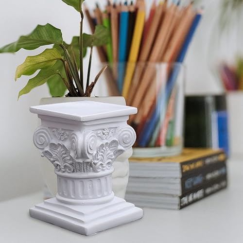 Miniatura 8 de Estatua de resina de columnas griegas  Columna griega del pilar romano  Decoración de mesa de columna romana blanca, figura de resina para boda,