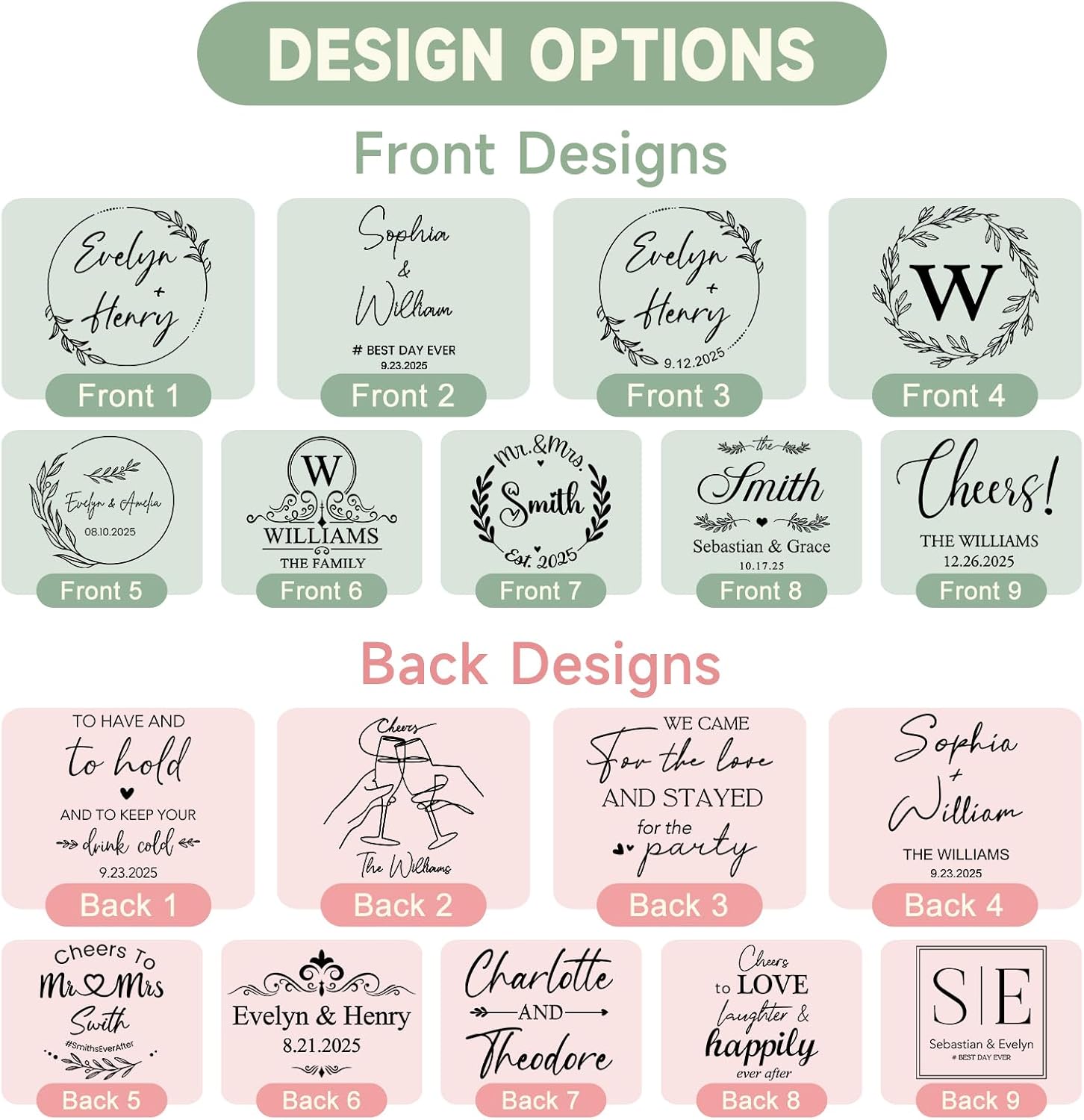 50 PCS Custom Can Cooler Sleeves Wedding Favors for Guests Bulk – Personalized Drink Holders for Anniversary, Engagement, Bridal Shower Party Decorations - 12 oz Slim