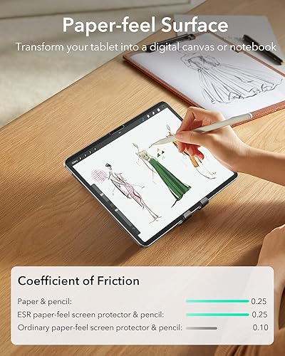 Vista 63 de ESR Paper-Feel - Protector de pantalla magnético para iPad A16 de 11ª/10ª generación (11 pulgadas/10.9, 2025/2022), escribe y dibuja como en papel