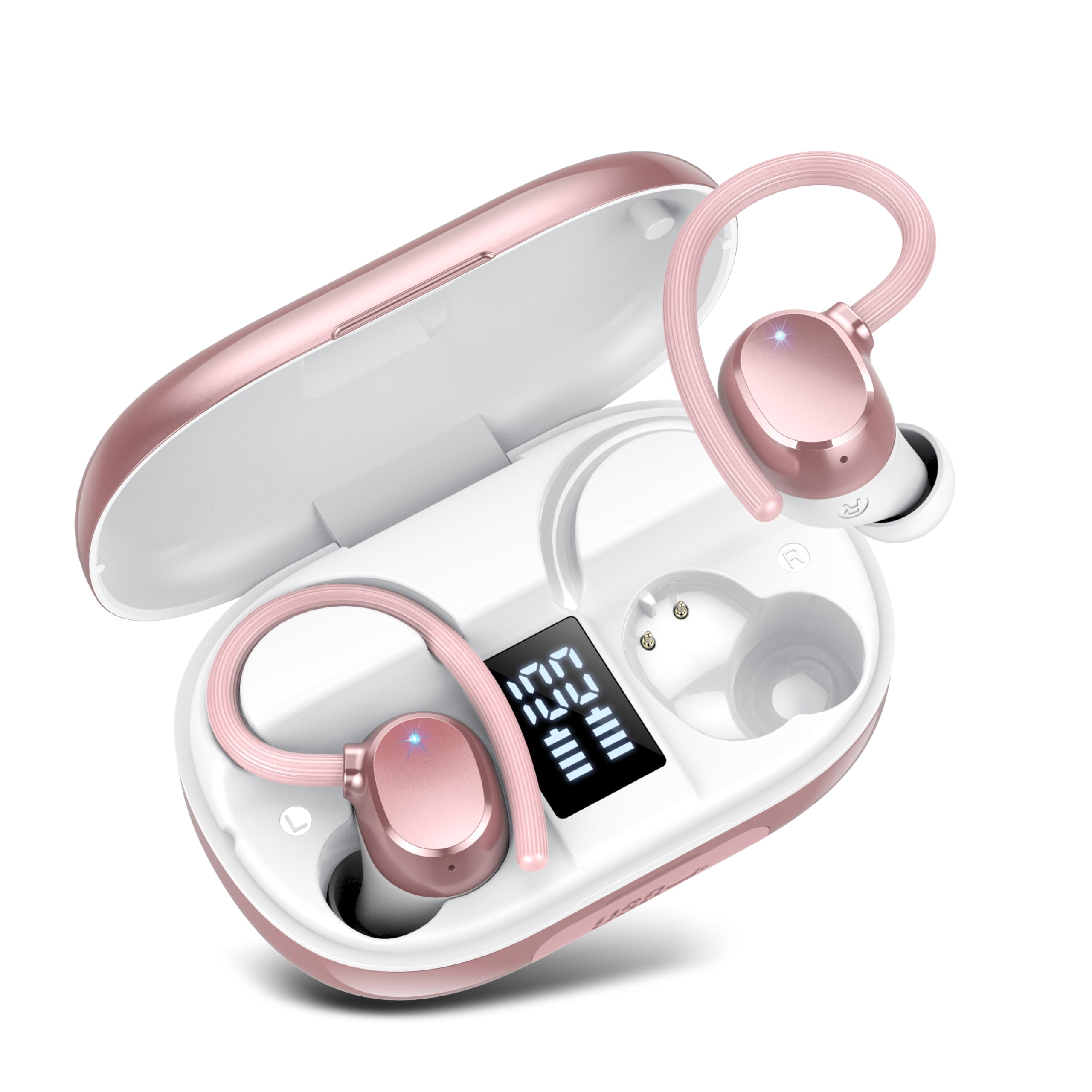 Auriculares Inalámbricos Deportivos Bluetooth 5.3 HiFi Estéreo 128H IPX7 Control Táctil