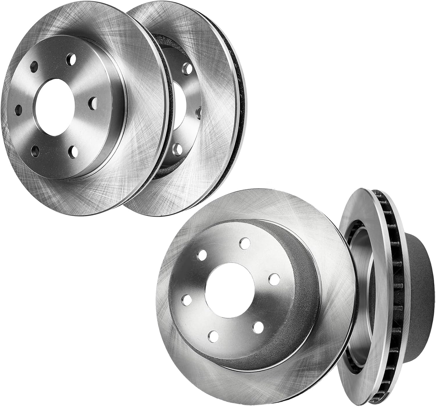 AUTOCLUB Brake Rotors for 2000 2001 2002 2003 2004 2005 2006 Chevy Suburban 1500, Chevy Avalanche Express Silverado GMC Sierra Yukon XL 1500 Savana 2500 Brakes, Replacement 12" Front and 12.99" Rear