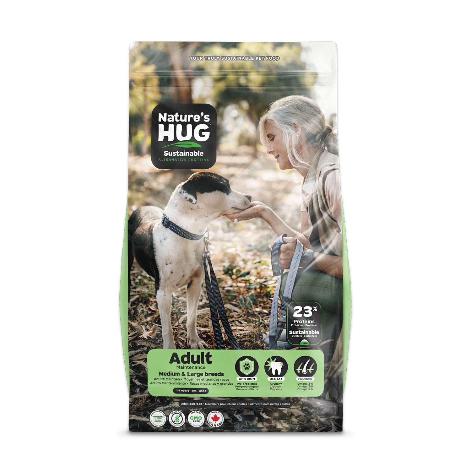 Nature's HUG Dry Dog Food | Sustainable Clean Protein | Supports Healthy Immune System | Grain Free | Non-GMO | Just Like Chicken Recipe | Hypoallergenic | 20lb Bags | Adult Medium & Large Size Dogs