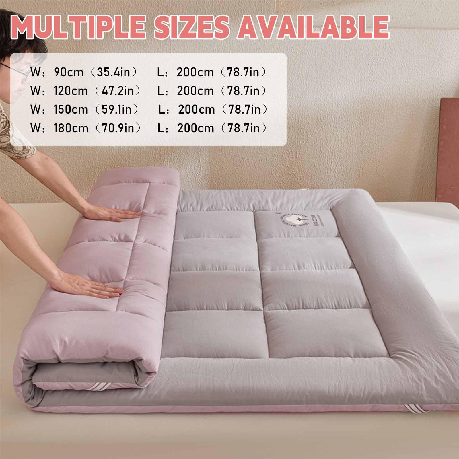 Futon Pieghevole Una Piazza E Mezza Topper Materasso Matrimoniale Materasso da Pavimento Arrotolabile (Facile da Riporre)(1,90x200cm*3kg)