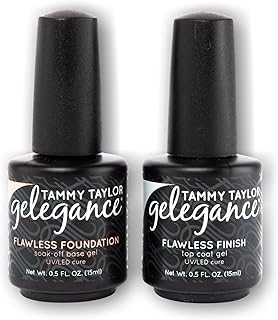 Tammy Taylor Flawless Foundation Base & Flawless Finish Top Coat | Hardening Treatment for a Flawless Manicure | Cures und...
