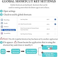 Vista 6 de Geekria Controlador de silencio de reunión RGB compatible con la aplicación Windows Zoom, silenciar/desactivar audio de micrófono, video