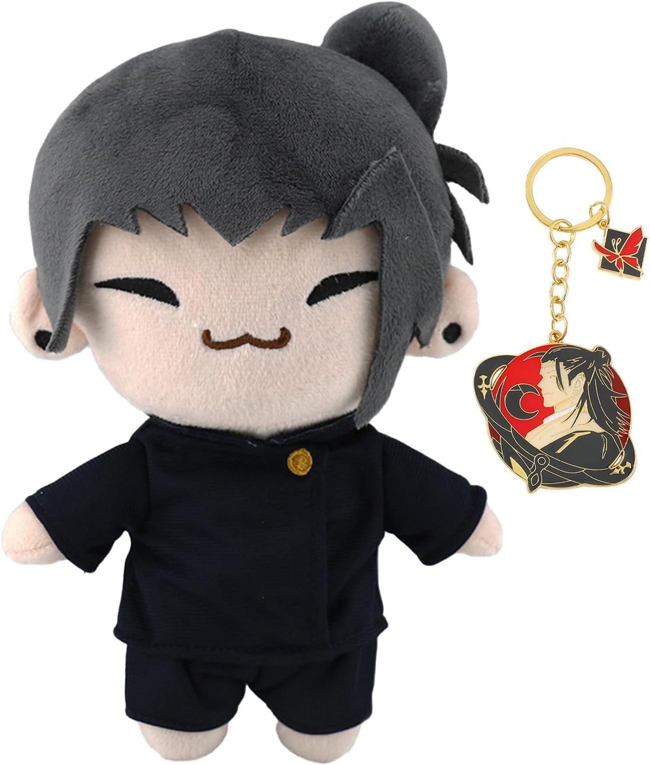 2-Pack Cute and Soft Gojo Plush with Keychain,Gojo Satoru Plush - JJK Plushies Collection, Cartoon Geto Suguru Stuffed Toys, Anime Plush Figure Pillow (Geto Suguru)