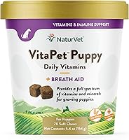 Vista 1 de NaturVet VitaPet Puppy Vitaminas diarias para perros - Además de ayuda para el aliento - Formulado específicamente para proporcionar a los cachorros