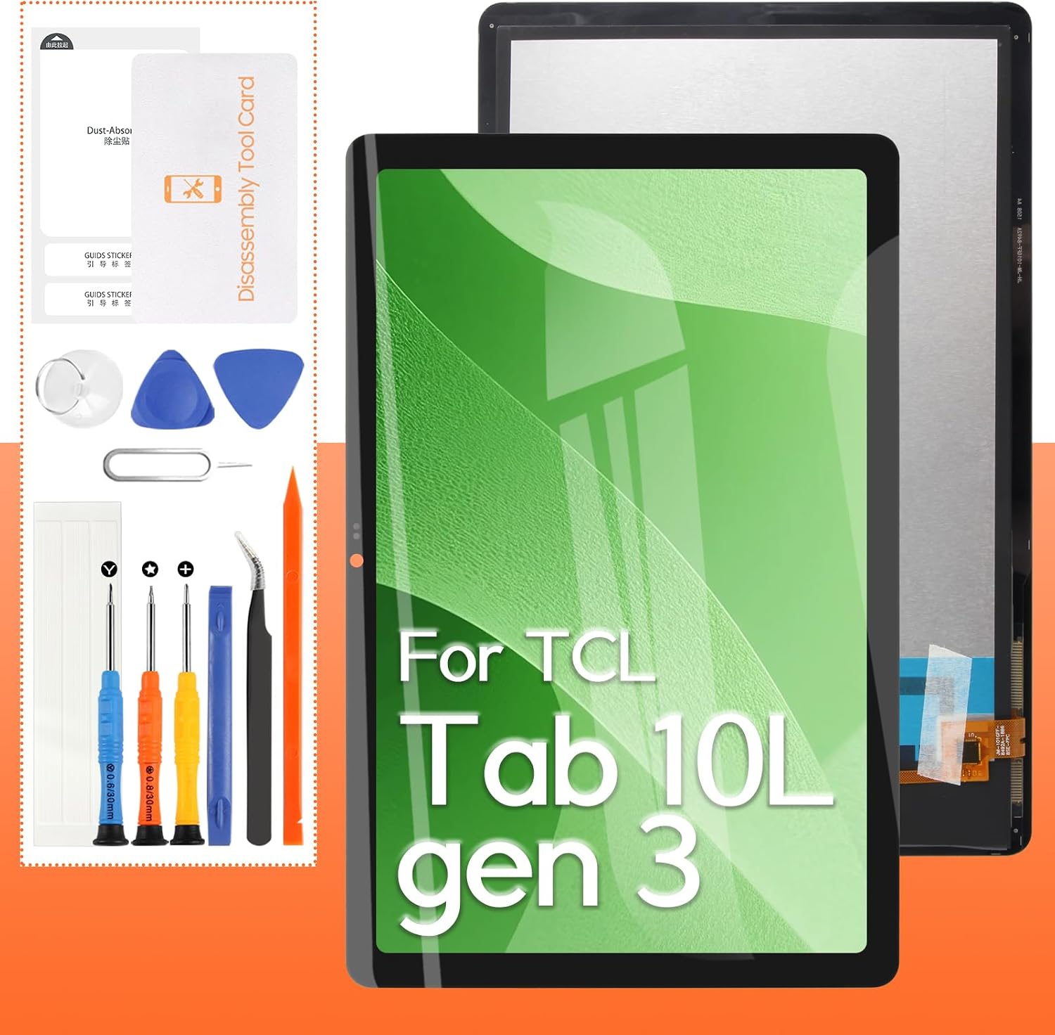 Screen Replacement for TCL Tab 10L Gen3 8493A 10.1" LCD Display Replacement Touch Digitizer Assembly,with Tools