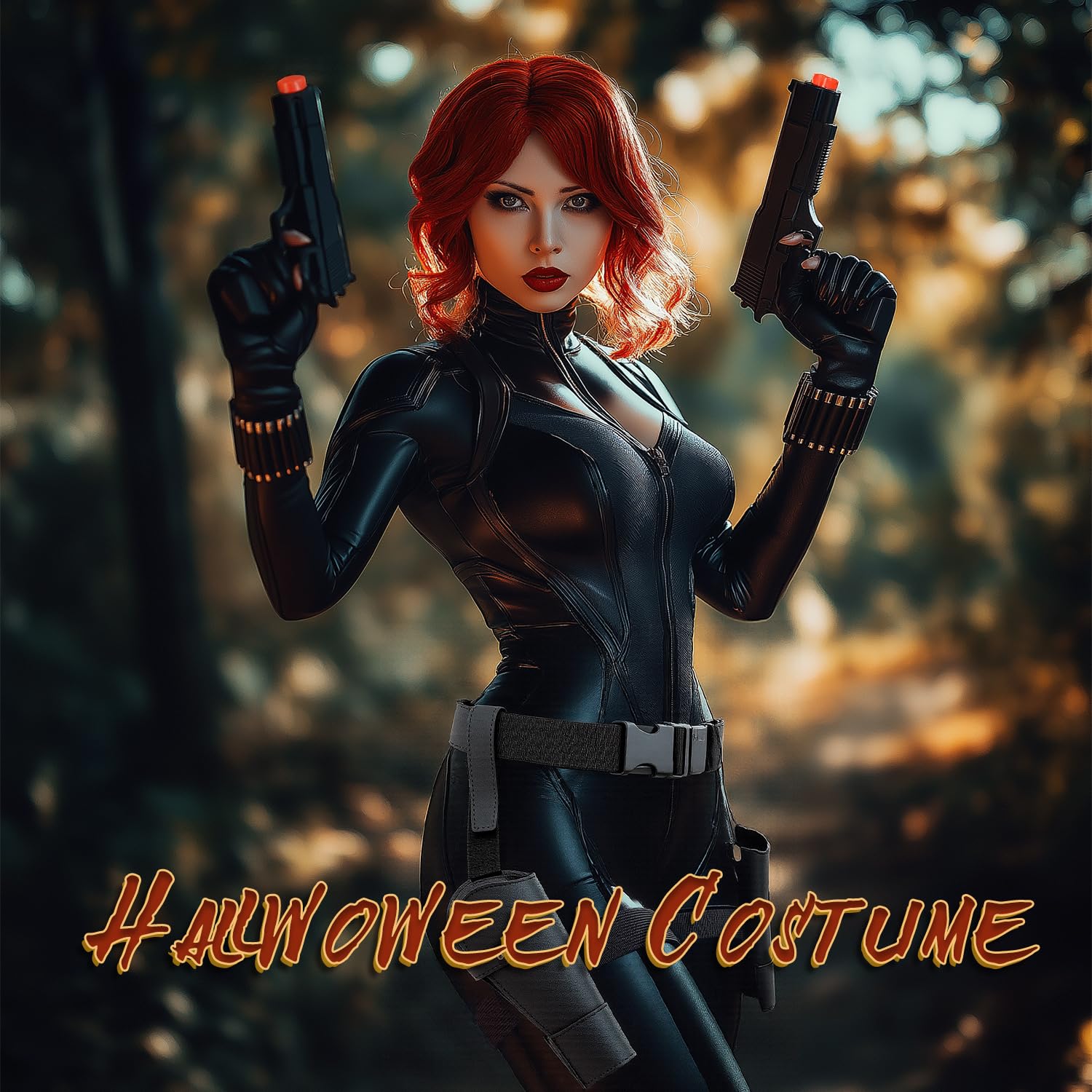 SeptCity Thigh Holster for Women, Adjustable Leg Holster and Belt for Pistols Swat Cop Cowboy Costume Set Cosplay Accessories for Halloween Theme Parties