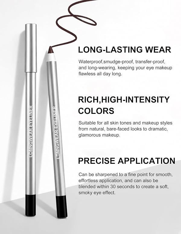 Erinde Burgundy Waterline Eyeliner Gel Pencil, Matte Waterproof Eye Liner by Erinde - Used condition - Image 3