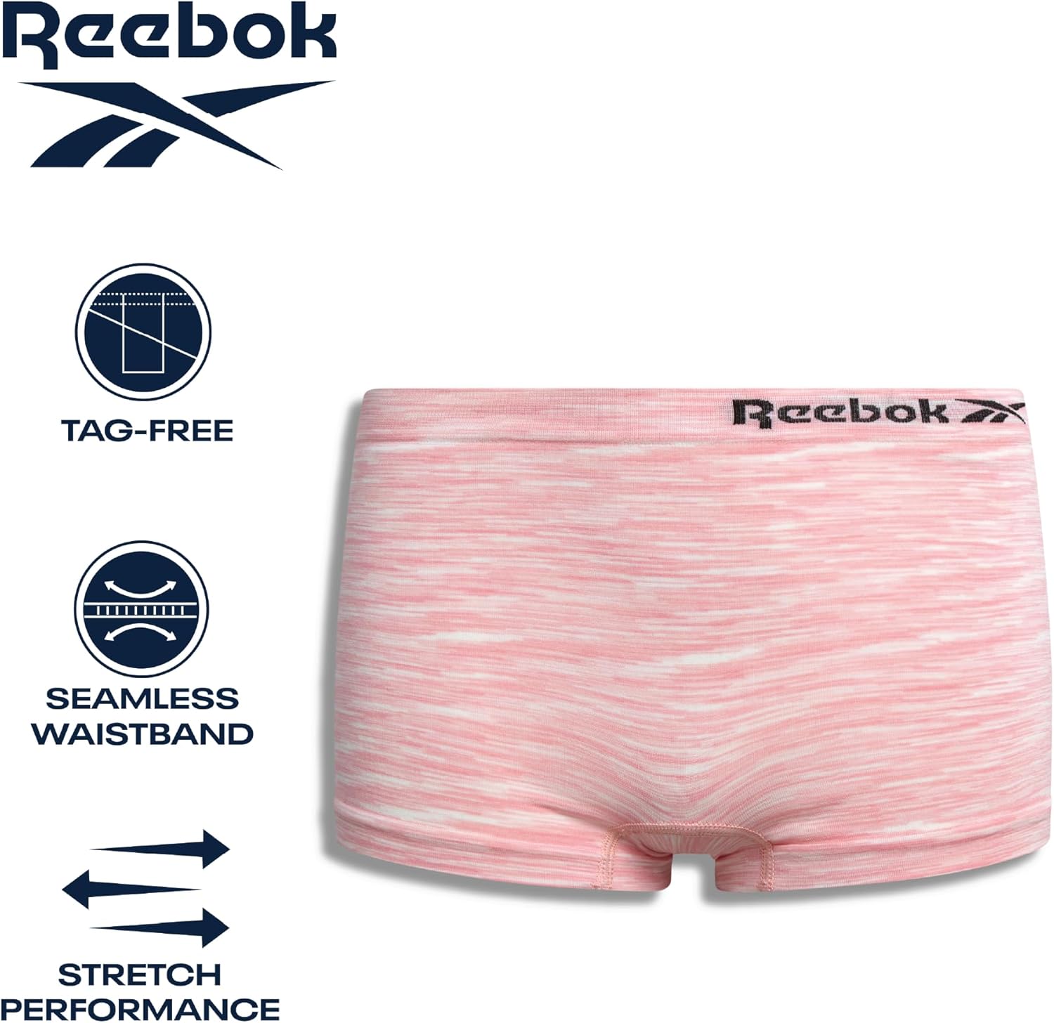 Reebok Girls Boyshorts Underwear - 4 Pack Soft Seamless Girls Panties Boy Shorts - Breathable Panties (6-16) - Image 2