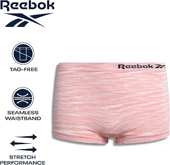 Reebok Girls Boyshorts 5 Pack 2'' Inseam Soft Seamless Brief Underwear